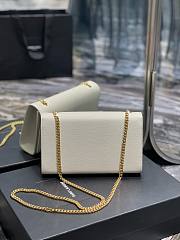 YSL Kate White Gold Chain 24cm Bag - 6