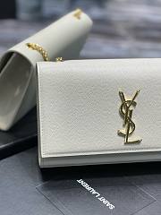 YSL Kate White Gold Chain 24cm Bag - 5