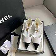 Chanel white flower shoes   - 3