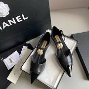 Chanel black flower shoes - 5