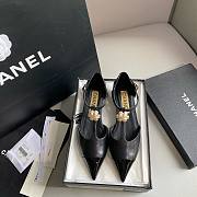 Chanel black flower shoes - 2