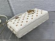 Dior Lady D-Joy White Lambskin Butterfly Studs Bag - 6