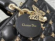 Dior Lady D-Joy Black Lambskin Butterfly Studs Bag - 5