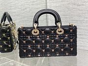 Dior Lady D-Joy Black Lambskin Butterfly Studs Bag - 4