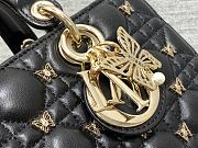 Dior Lady D-Joy Black Lambskin Butterfly Studs Bag - 2