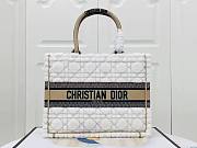 Dior book tote medium ice cannage shearling bag - 1