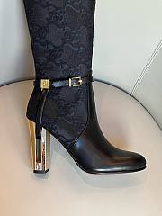 Fendi Delfina black FF leather high-heeled boots - 4