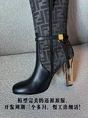 Fendi Delfina black leather high-heeled boots - 5