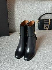 Fendi Delfina black leather short-heeled boots - 3