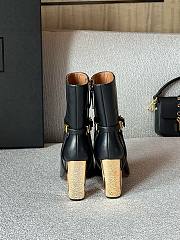 Fendi Delfina black leather short-heeled boots - 2