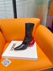 Loewe rose black leather boots  - 5