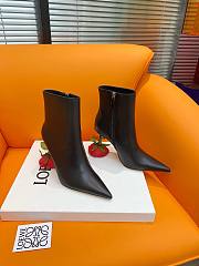 Loewe rose black leather boots  - 1