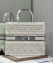 Dior book tote large white cannage shearling bag - 1