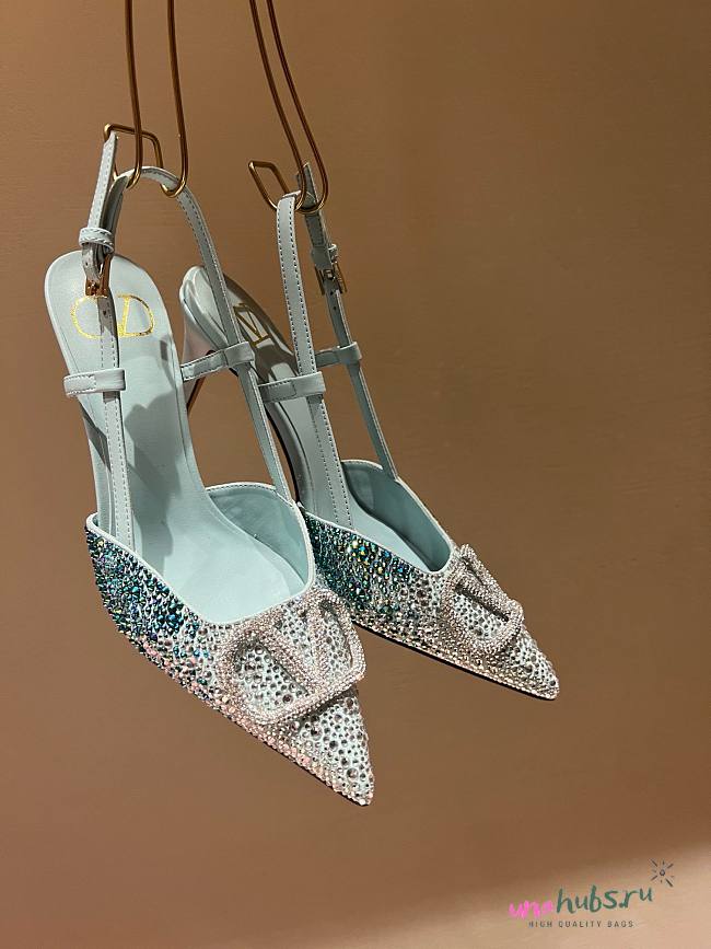 Valentino blue crystal heels 9cm - 1