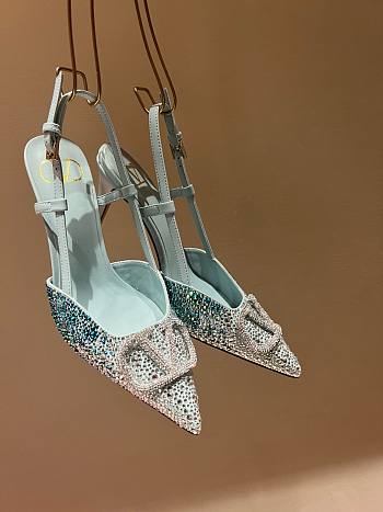 Valentino blue crystal heels 9cm