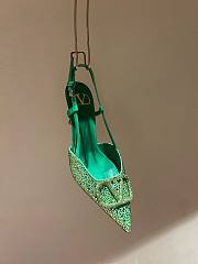 Valentino green crystal heels 9cm - 4