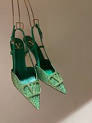 Valentino green crystal heels 9cm - 6