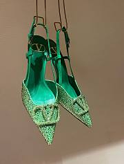 Valentino green crystal heels 9cm - 1