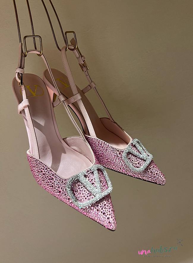 Valentino pink crystal heels 9cm - 1