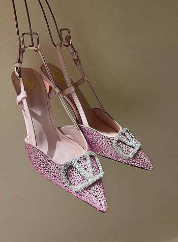 Valentino pink crystal heels 9cm