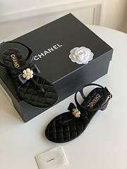 Chanel flower black sandals - 2