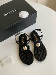 Chanel flower black sandals - 5