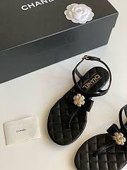 Chanel flower black sandals - 6