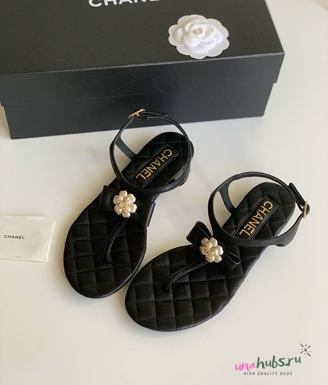 Chanel flower black sandals - 1