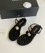 Chanel flower black sandals - 1