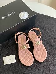 Chanel flower pink sandals - 6