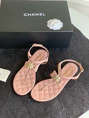 Chanel flower pink sandals - 4