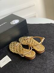 Chanel flower gold sandals - 3