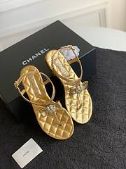 Chanel flower gold sandals - 6