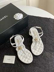 Chanel flower white sandals - 2