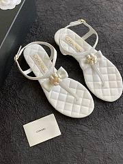 Chanel flower white sandals - 5