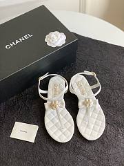 Chanel flower white sandals - 6