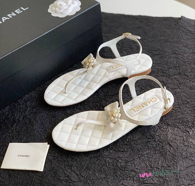 Chanel flower white sandals - 1