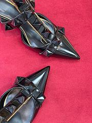 Valentino Garavani Maxi Stud Black Ankle Heels - 5