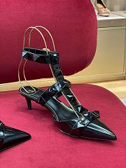 Valentino Garavani Maxi Stud Black Ankle Heels - 2