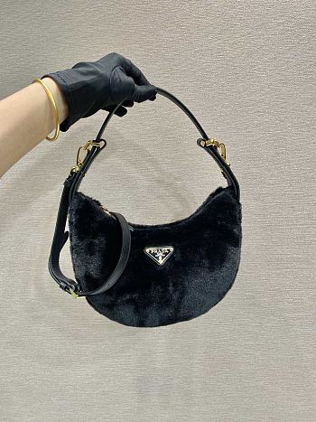 Prada Moon wool black shoulder bag 