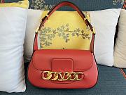 Valentino Vlogo red leather chain shoulder bag - 1