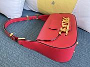 Valentino Vlogo red leather chain shoulder bag - 4