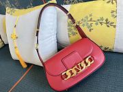 Valentino Vlogo red leather chain shoulder bag - 3