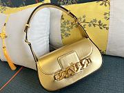 Valentino Vlogo gold leather chain shoulder bag - 5