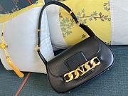 Valentino Vlogo black leather chain shoulder bag  - 5