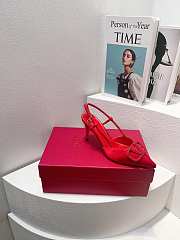 Valentino Vlogo red slingback heels 80mm - 2