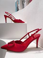 Valentino Vlogo red slingback heels 80mm - 3