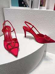 Valentino Vlogo red slingback heels 80mm - 1