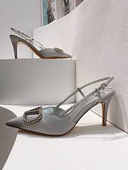 Valentino Vlogo silver slingback heels 80mm - 5