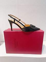 Valentino Vlogo black slingback heels 80mm - 6